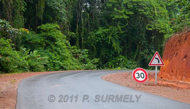 Sur la route de Cacao
Heureusement que la vitesse est limitée à 30km/h!!!
Mots-clés: Am�rique;Guyane;Cacao;route;panneau