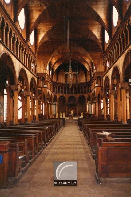 Paramaribo en 1995
L'intrieur de la cathdrale, tout en bois de htre
Mots-clés: Suriname;Amrique;Paramaribo;glise