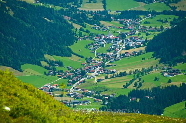 Oberau depuis le Schatzberg
Mots-clés: Europe; Autriche; Tyrol; Wildschoenau