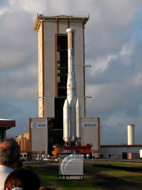 Ariane 4 V159
dernire Ariane 4, pendant le transfert
Mots-clés: Guyane;Amrique;Kourou;Centre Spatial;Ariane;fuse