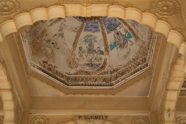 Cnotaphe royal Devikund Sagar
Un plafond peint.
Mots-clés: Asie;Inde;Rajasthan;Bikaner;Cnotaphe