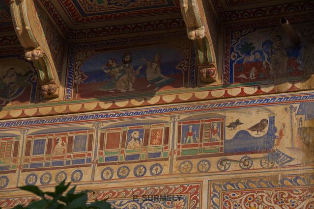 Fresque murale
Mots-clés: Asie;Inde;Rajasthan;Fatehpur;Shekawati