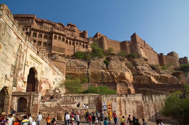 Fort Mehrangahr
Vue g�n�rale.
Keywords: Asie;Inde;Rajasthan;Jodhpur;fort