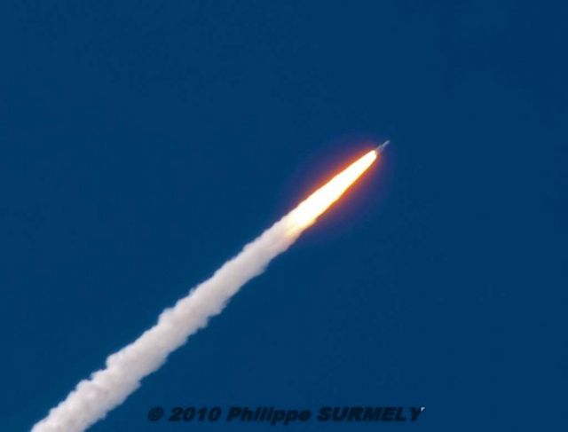 Ariane 5 V198
Tir de jour vu depuis Jupiter 2
Mots-clés: Guyane;Amrique;Kourou;Centre Spatial;Ariane;fuse