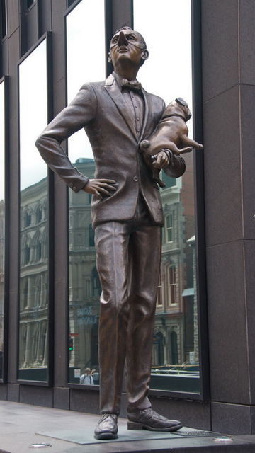 Montral
Statue "Homme au chien anglais" de Marc Andr Jacques Fortier 
Mots-clés: Amrique;Canada;Montral;statue