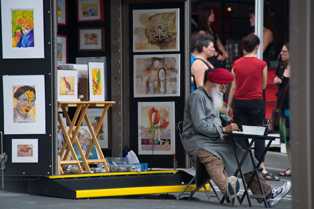 Artiste peintre
Sur la Place Jacques Cartier
Mots-clés: Amrique;Canada;Montral