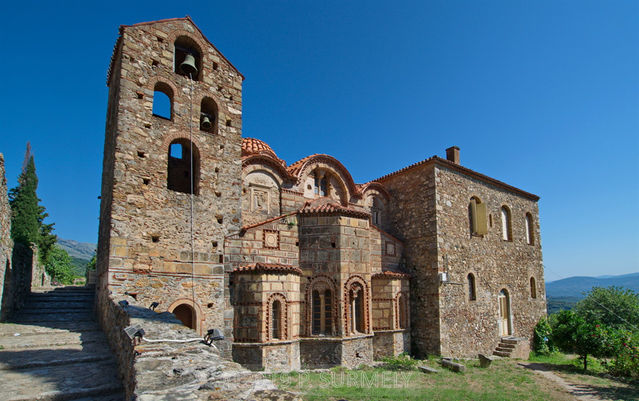 Mystras
Metropolis (Saint Demetrios) : faade est de l'difice et beffroi.
Mots-clés: Europe;Grce;Ploponnse,Mystras