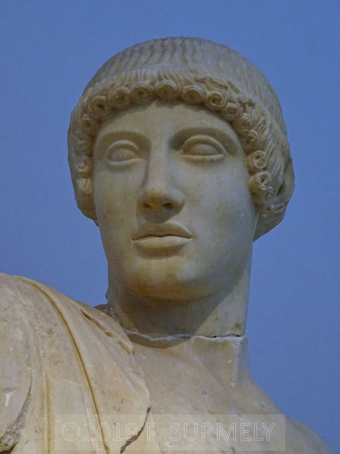 Olympie
fronton ouest (dat 470 - 456 av. J.-C.) : tte d'Apollon
Mots-clés: Europe:Grce;Ploponnse;Olympie