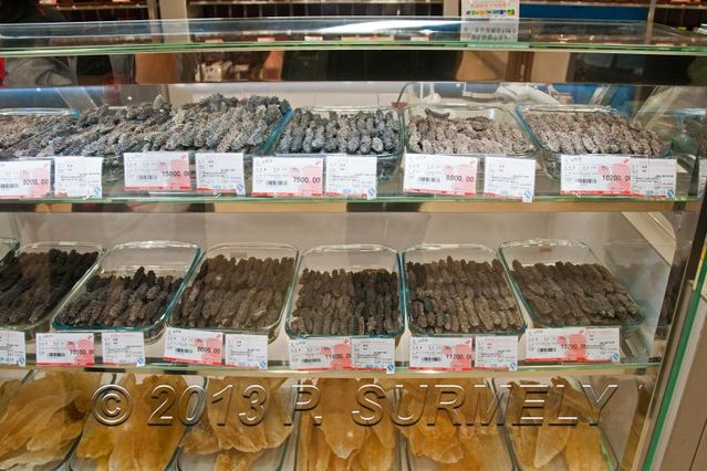 Shanghai
Commerce alimentaire de luxe : concombres de mer (peuvent coter jusqu' 2000 euros le kilo)
Mots-clés: Asie;Chine;Shanghai